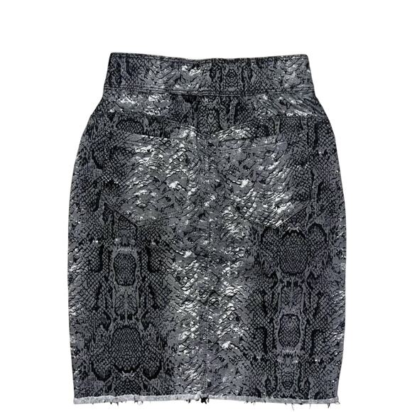 NEW Coco + Carmen Omg Printed Skirt X-Small Snakeskin Pattern Slimming Stretch - Picture 3 of 7